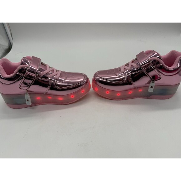 LED Roller Skate Shoes Light Up Sneakers w Detachable Wheels Rechargeable 3Y 3.5 - Picture 10 of 16